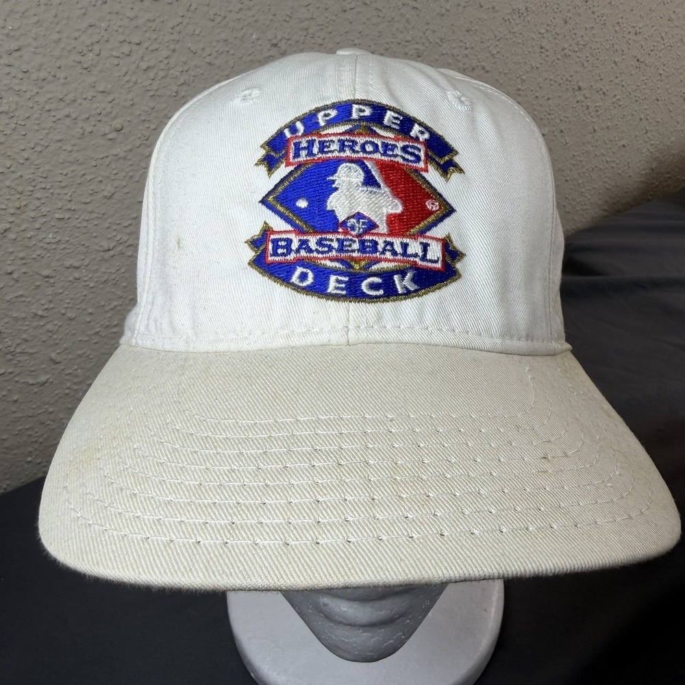 Vintage Upper Deck Trading Cards Snapback‎ White Hat Cap Heroes of Baseball